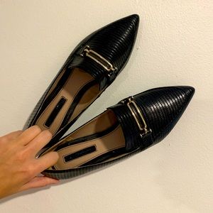 Miss Selfridge snake-look pointed flats (Brand new, never worn)